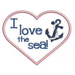 Stickdatei - I love the sea - Anker